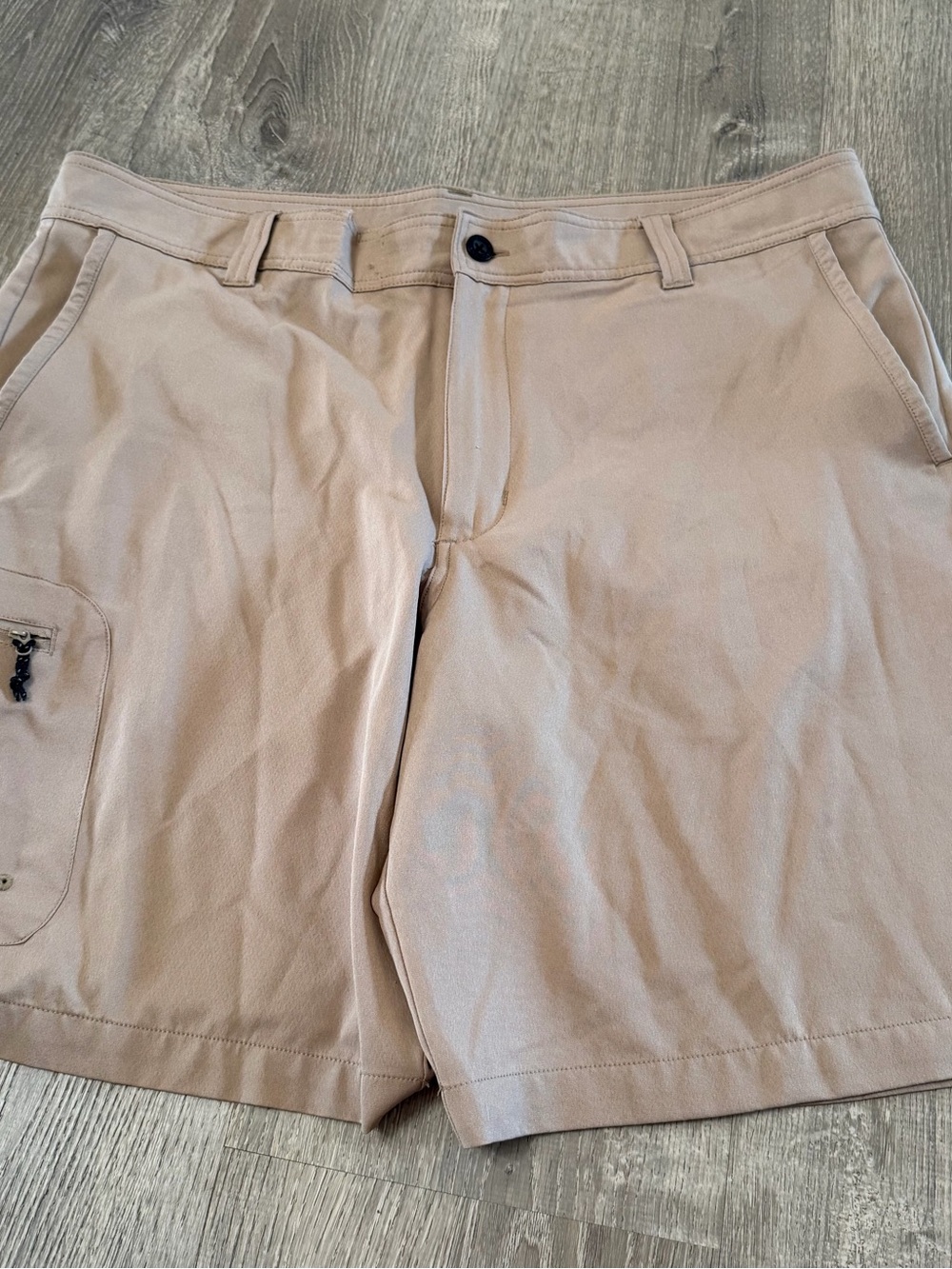 Magellan Outdoors Men's Light Tan Flat-Front Shorts Size 38